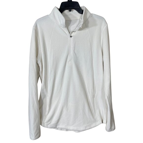 2 BCG Fleece 1/4 Zip Pullover Sweatshirt Size XL Black Cream Women's Athletic - Picture 2 of 11